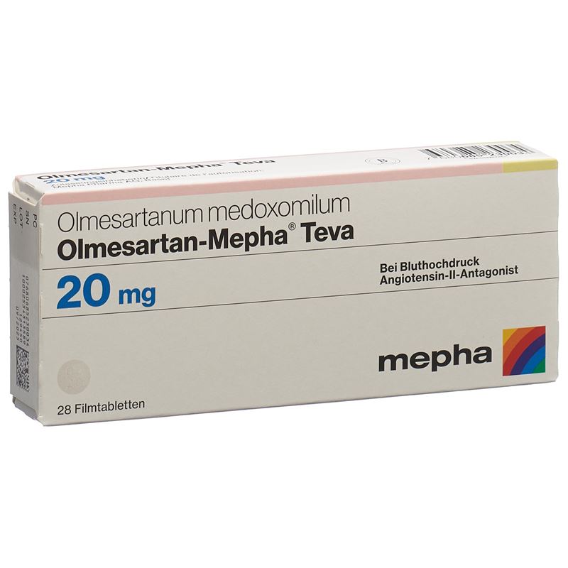 OLMESARTAN Mepha Teva Filmtabl 20 mg 28 Stk