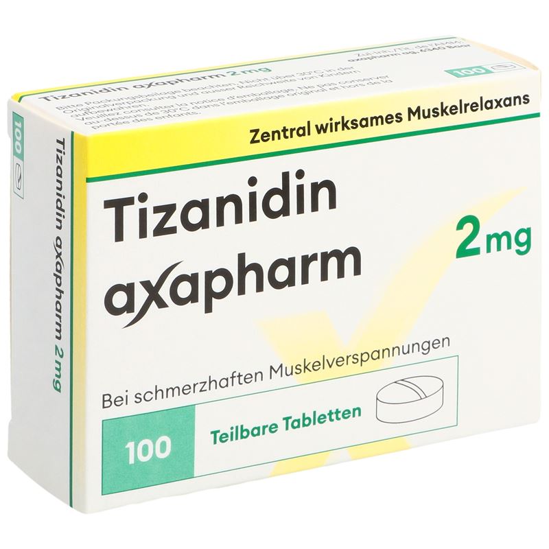 TIZANIDIN axapharm Tabl 2 mg 100 Stk