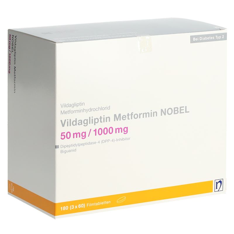 VILDAGLIPTIN Metformin NOBEL 50/1000 mg 180 Stk