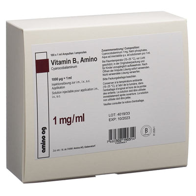 VITAMIN B12 Amino Inj Lös 1000 mcg 100 Amp 1 ml