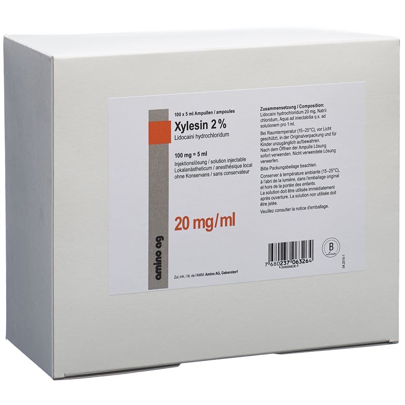 XYLESIN Inj Lös 100 mg/5ml 100 Amp 5 ml
