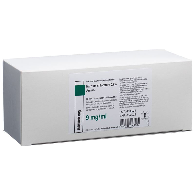 NACL Amino Inj Lös 0.9 % 50ml Durchstf 10 Stk