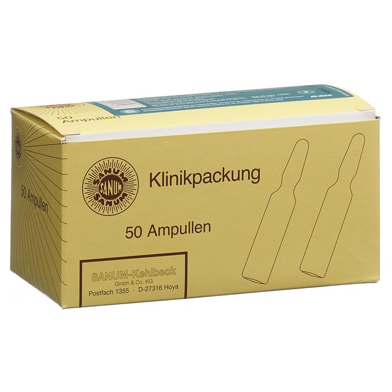 ZINKOKEHL Inj Lös 50 Amp 2 ml