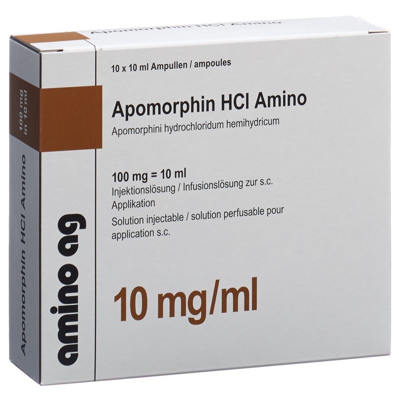 APOMORPHIN HCL Amino 100 mg/10ml 10 Amp 10 ml