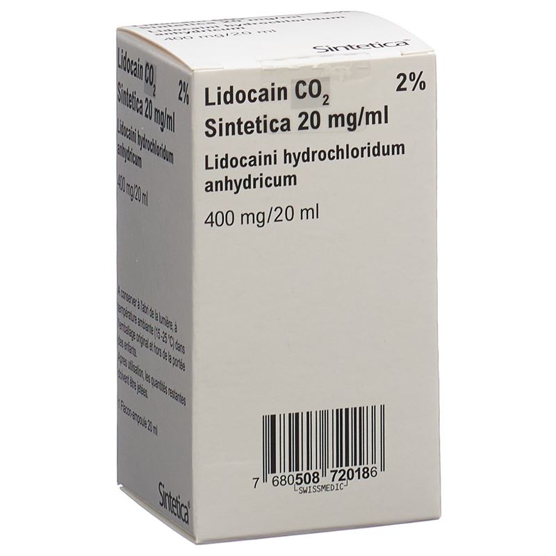 LIDOCAIN CO2 Sintetica Inj Lös 2 % Vial 20 ml
