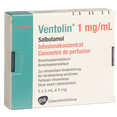 VENTOLIN Inf Konz 5 mg/5ml 5 Amp 5 ml