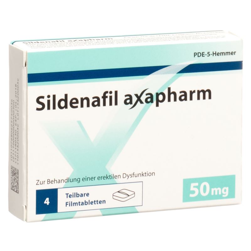 SILDENAFIL axapharm Filmtabl 50 mg 4 Stk