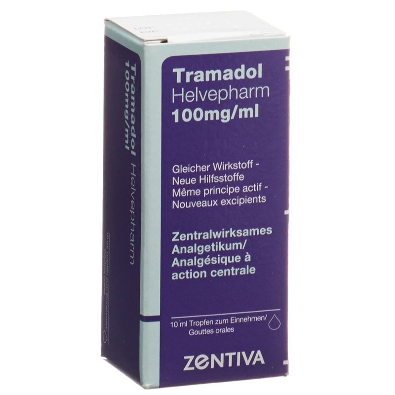 TRAMADOL Helvepharm Tropfen 100 mg/ml Fl 10 ml