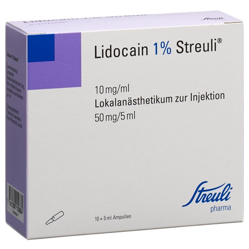 LIDOCAIN Streuli 50 mg/5ml 10 Amp 5 ml